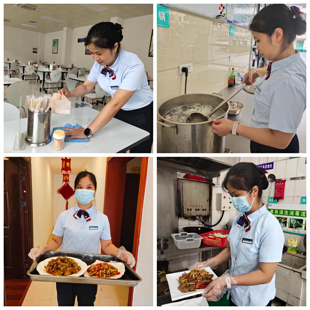 贴心服务的大管家河池农行食堂主管舒小容工作纪实